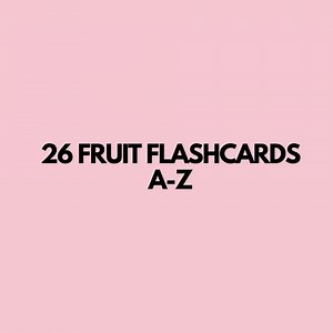 26 Fruits Flashcards Pre-school Cards A-Z Alphabet Educational Printable Cards Instant Download - Etsy