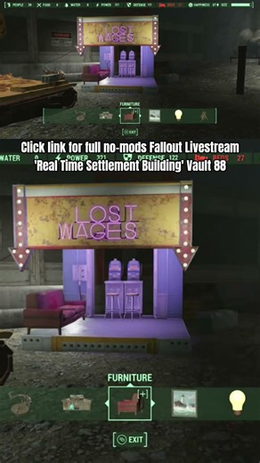 Slot Machines in Vault Tunnels to Induce Settlers no mods Vault 88