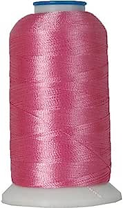 Threadart Polyester Machine Embroidery Thread by The Spool - 1000M - 40wt - Hundreds of Color Options - Bright Pink - No. 136