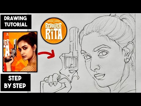 Revolver Rita Outline Tutorial | Easy Step-by-Step Drawing In Tamil