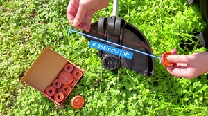 YMHB Trimmer Spool Line for Worx,12 Pack WA0010 Edger Spools Replacement for Worx, Trimmer Line Refills 0.065 inch for Worx, Suitable for Worx String Trimmers(10 Grass Trimmer Line, 2 Trimmer Cap)