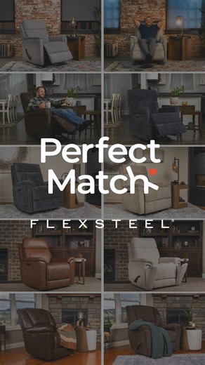 Find your perfect match with Flexsteel®! Flexsteel®'s Perfect Match recliner program offers five distinct styles, from space-saving designs to luxurious plush seating. Visit Gallery Furniture and discover ultimate comfort today! | Gallery Furniture