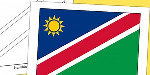 Namibia Flag Display Poster