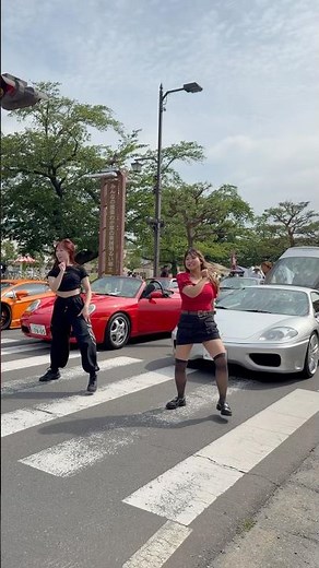 Japanese girls dancing in front of super cars #Japan #jdm #trending #Viral #edits