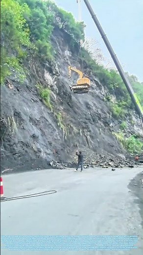 Suspended Intervention: How an Aerial Excavator Secures an Unstable Slope