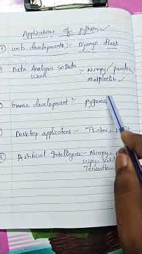 Applications of Python?| Python Full course