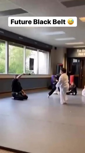 This kid is a future black belt. It’s not about how many times you fall, it’s about how many times you get back up. 🥋 #fyp #karate #karatecombat
