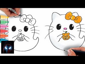 How to Draw Hello Kitty Halloween 🎃 | Easy Step-by-Step Drawing Tutorial for Beginners
