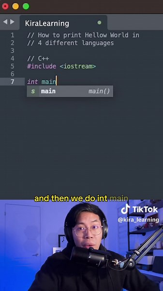 and this is how you print Hello World in 4 different languages ✨ #computerscience #coding #stem #python #cplusplus #java #html
