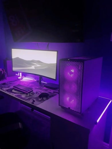 Purple mode activated. Like and subscribe for more setup videos #pc #pcsetup #gamingsetup #gamingpc