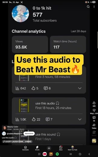 Use this sound to beat mistr beast