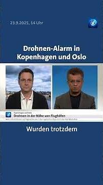Drohnen-Alarm in Oslo und Kopenhagen: Dänische Ministerpräsidentin spricht von Angriff #tagesschau