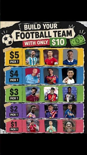 Build Your Football Team With ONLY $10! ⚽💸