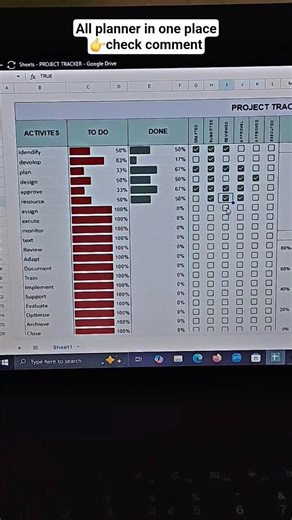 PROJECT TRACKER 📈 #googlesheets #spreadsheets #digitalplanner #powerbi #tracker #excel #discipline