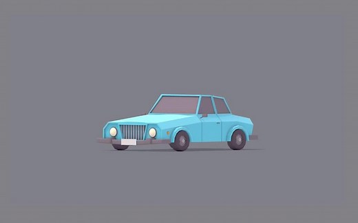 C4D 简单low poly风格汽车建模（机翻字幕）