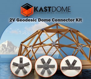 2V Geodesic Dome Connector Kit: DIY Steel Frame for Greenhouses & Glamping - Etsy