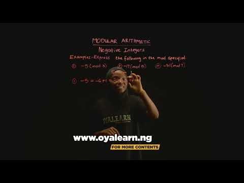 SS1 | Modular Arithmetic | Negative integers in modula arithmetic