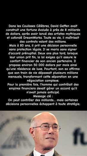 David Geffen : le milliardaire confronté à une décision qu’aucune fortune ne pouvait contrôler