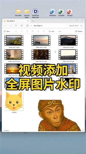 MP4视频怎么批量添加全屏的图片水印？