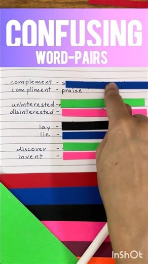 Most Confusing Word Pairs in English