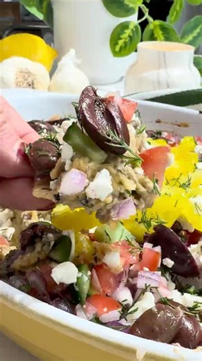 Greek Baked Hummus Dip | Easy High Protein Mediterranean Appetizer