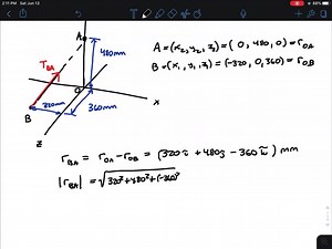A rectangular plate is supported by three cables as shown. Knowing that the tension in cable A B is 408  N, determine the components of the force exerted on the plate at B. | Numerade
