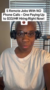 5 remote jobs with ZERO phone calls and one is paying up to $33 an hour 👀 Third Channel, Mayeaux Foundation, Active Engage, Burlington AND ePlus — all no phone and all hiring RIGHT NOW! Direct apply links inside my WFH Ready System — link in bio 👉 stan.store/kylneli47 Drop a 📵 if you never want to answer a phone at work again! #NoPhoneJobs #RemoteJobs #WorkFromHome #WFHJobs #HiringNow