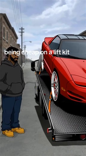 the wrong backyard lift kit installed and the car drops on all four wheels