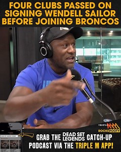 And he almost didn't join the Broncos, with Wayne Bennett not to keen on signing a young Wendell Sailor. Join the Dead Set Legends summer breakfast tomorrow morning from 6am on Sydney's 104.9 Triple M or via the Triple M App! | Triple M NRL