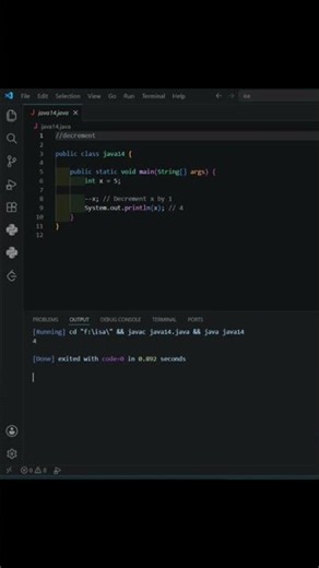 Java decrement program #coding #javaprogramming #java #engineering #codelife