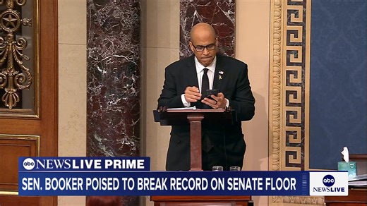 258K views · 10K reactions | BREAKING: Sen. Cory Booker breaks the record for longest Senate speech set by Strom Thurmond, who spoke for 24 hours and 18 minutes in 1957. Read more: https://abcnews.link/tDgVnuu | ABC News | Facebook