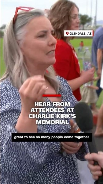 Hear from attendees at Charlie Kirk’s memorial