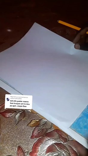 Artistic Drawing Process Using Yellow Pencil