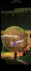 Catches fire during the show