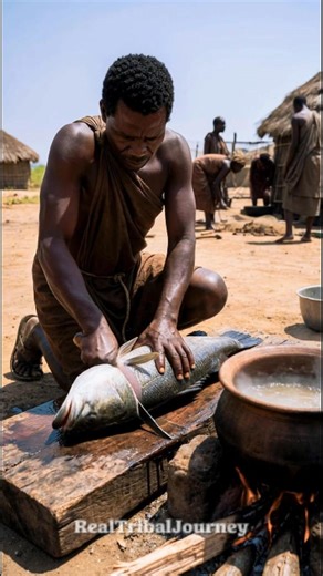 This Is How They Prep Fish in the Village #triballife #tribalfeast #shorts