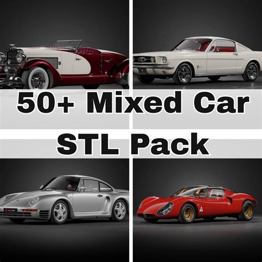 50  Vehicle STL Pack | 3D Printable Car Models Bundle – Instant Download - Etsy