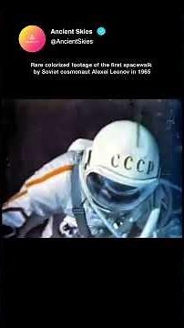 👨‍🚀 The First Spacewalk Ever — Alexei Leonov, 1965 (Colorized Footage) #shorts