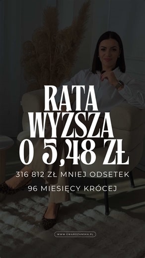 Masz kredyt i myślisz, że już „tak musi być”, bo podpisałeś umowę? A jeśli powiem Ci, że jedną zmianą możesz: ✂️ skrócić spłatę o 92 miesiące (prawie 8 lat) 💸 odzyskać 316 812,18 zł z odsetek 📉 i różnica w racie to tylko 5,48 zł…? 📌 Przykład klienta: Kredyt 520 000 zł, 30 lat, oprocentowanie 7% ❌ Stary kredyt: • rata 3 459,57 zł • odsetki 725 446,27 zł • 360 miesięcy spłaty ✔️ Po zmianie (bez „kombinowania”, bez rewolucji): • rata 3 465,05 zł ( 5,48 zł) • odsetki 408 634,09 zł • 268 miesięcy 
