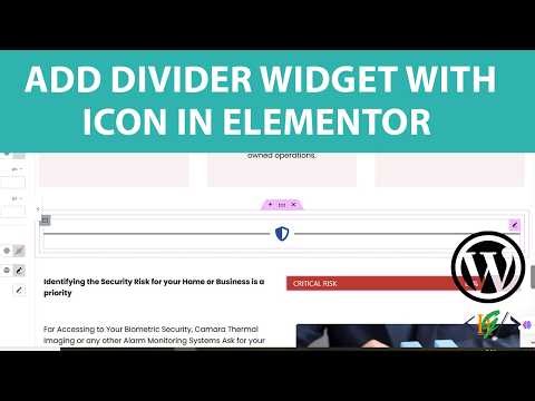 How to Add Divider with Icon in Elementor WordPress