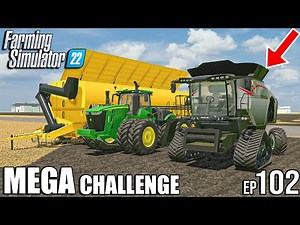 Big CORN Harvest w/ JD R9 and AGCO GLEANER | MEGA Challenge | Farming Simulator 22 #102