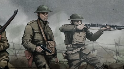 Sudden trench assault: Soldiers face devastating shotgun fire in German dugout