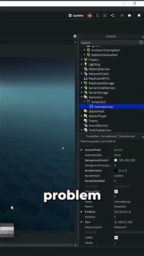 ❓ CanvasGroup & its functionality in Roblox GUI! #shorts