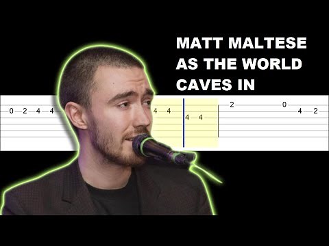 Matt Maltese - As the World Caves In (Easy Guitar Tabs Tutorial)