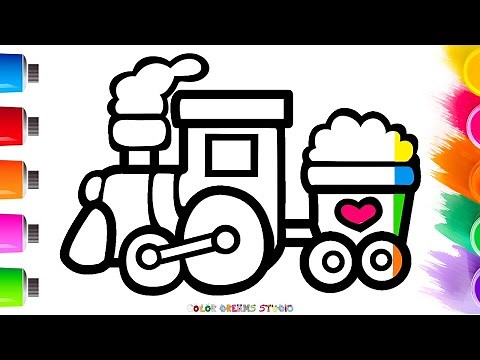 🚂How to Draw a Locomotive | Easy Step By Step for Beginners