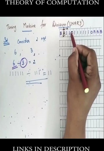 Unary division Design a turing machine Theory of computation - II