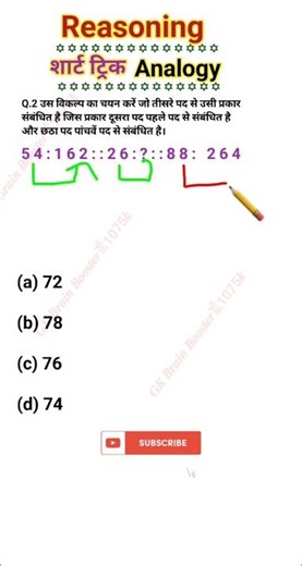 Analogy Short Trick//🔥 Reasoning Concepts and Trick//🤨Number Series Questions #shorts #reasoning