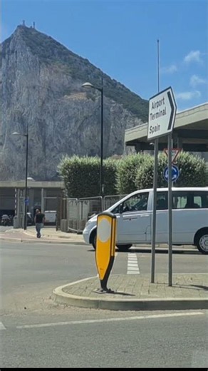 The Rock, Gibralter, UK, border control area.
