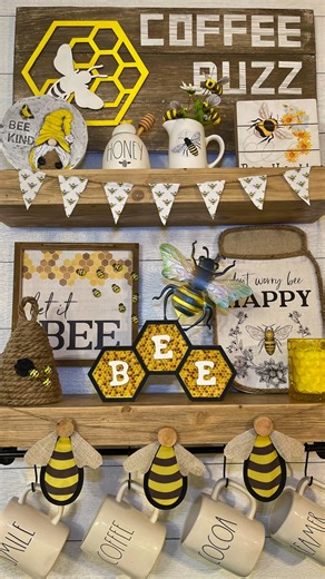 4K views · 25 reactions | Bee Coffee Bar Sign Dollar Tree DIY thrift flip #beediy #dollartreediy #dollartree | Crafty Beach | Facebook