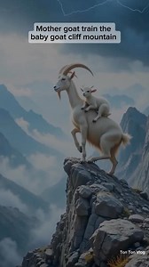 Amazing goat to trained the baby #goat#babygoat #mountains | Ton Ton Vlog
