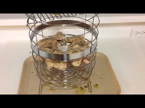 Char Broil Big Easy Smoker Roaster Grill / Chicken Wings And Potato